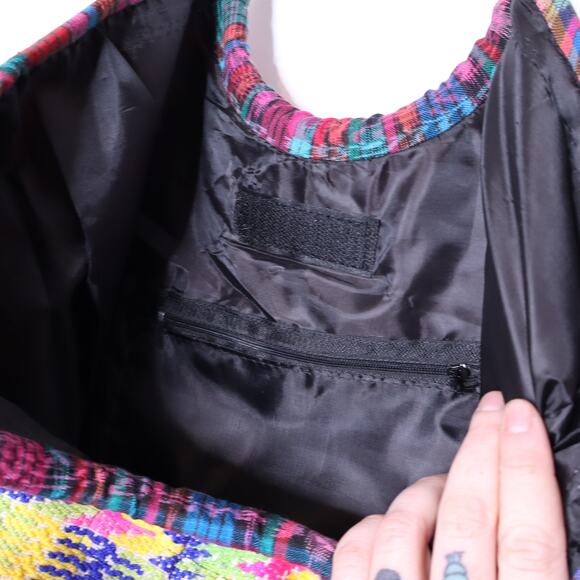 Woven Tote Handbag Multicolor Eco Lightweight Summer Beach Shopper Bag - Picture 9 of 9